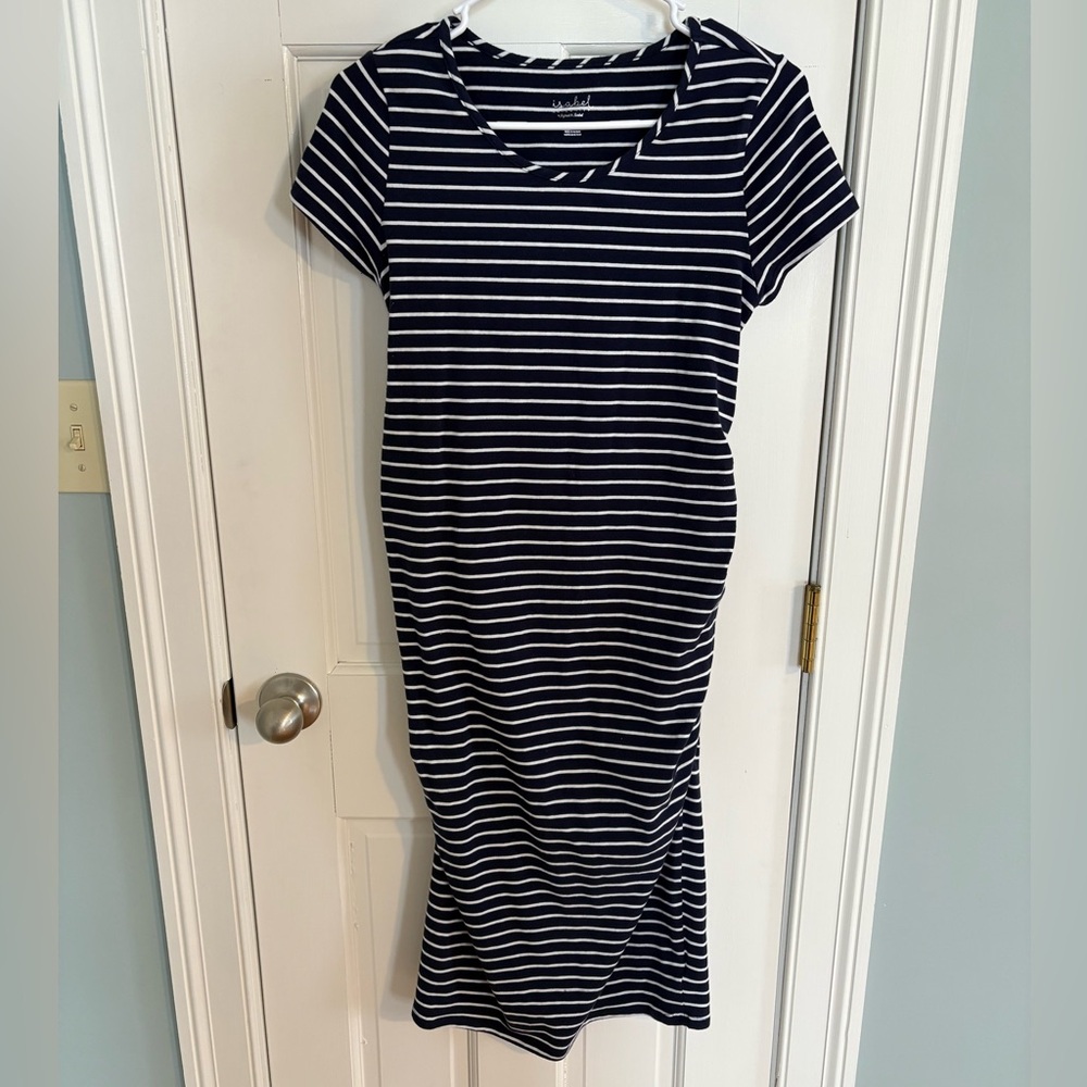 Isabel Maternity by Ingrid & Isabel striped midi dress, size S